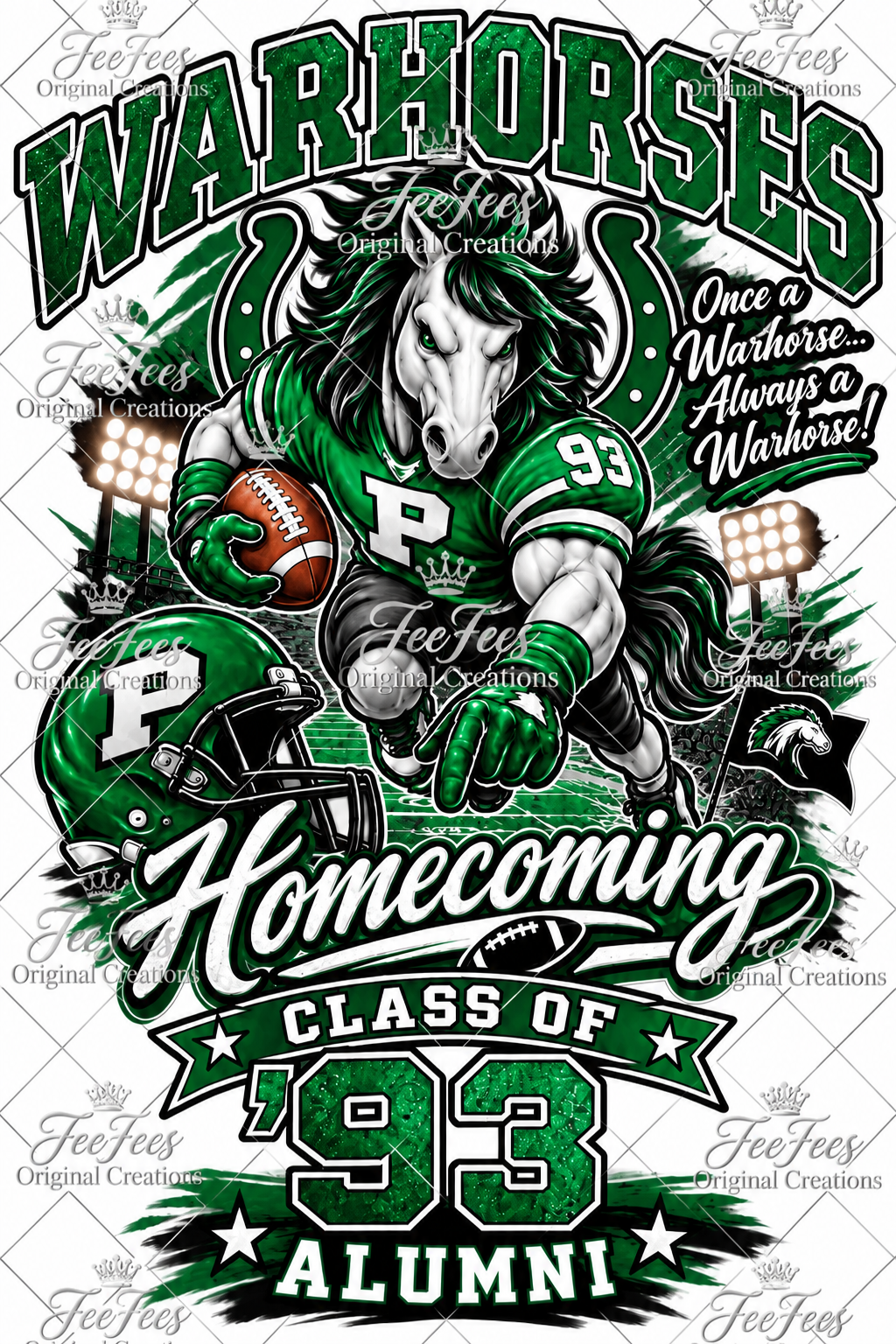WARHORSE HOMECOMING CLASS OF '93 ON BLACK SHIRT