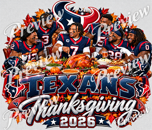 TEXAS FOOTBALL THANKSGIVING ON NAVY SHIRT