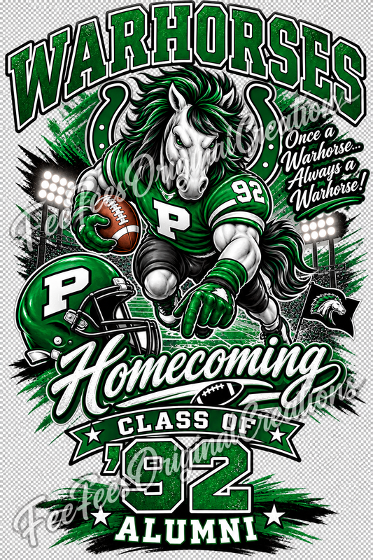 WARHORSE HOMECOMING CLASS OF '92 ON BLACK SHIRT