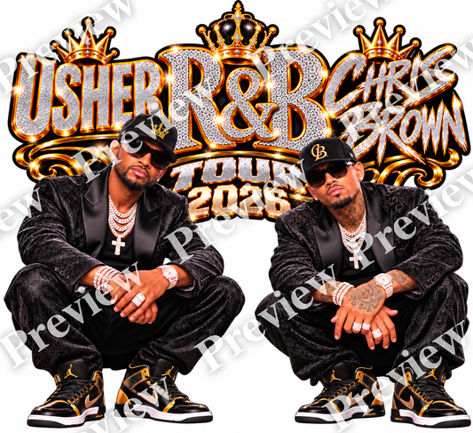 R&B MEN ON A BLACK SHIRT