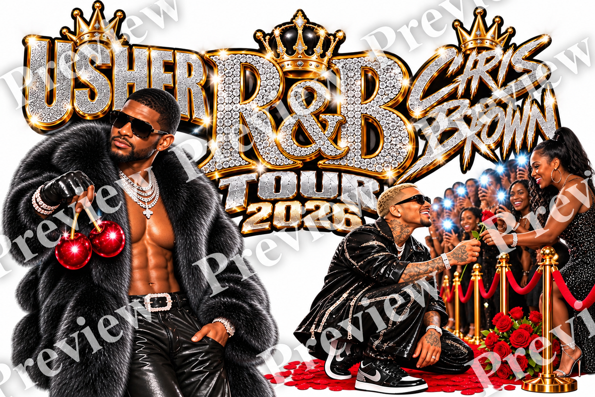 R&B MEN CHERRY ROSE 1 ON A BLACK SHIRT